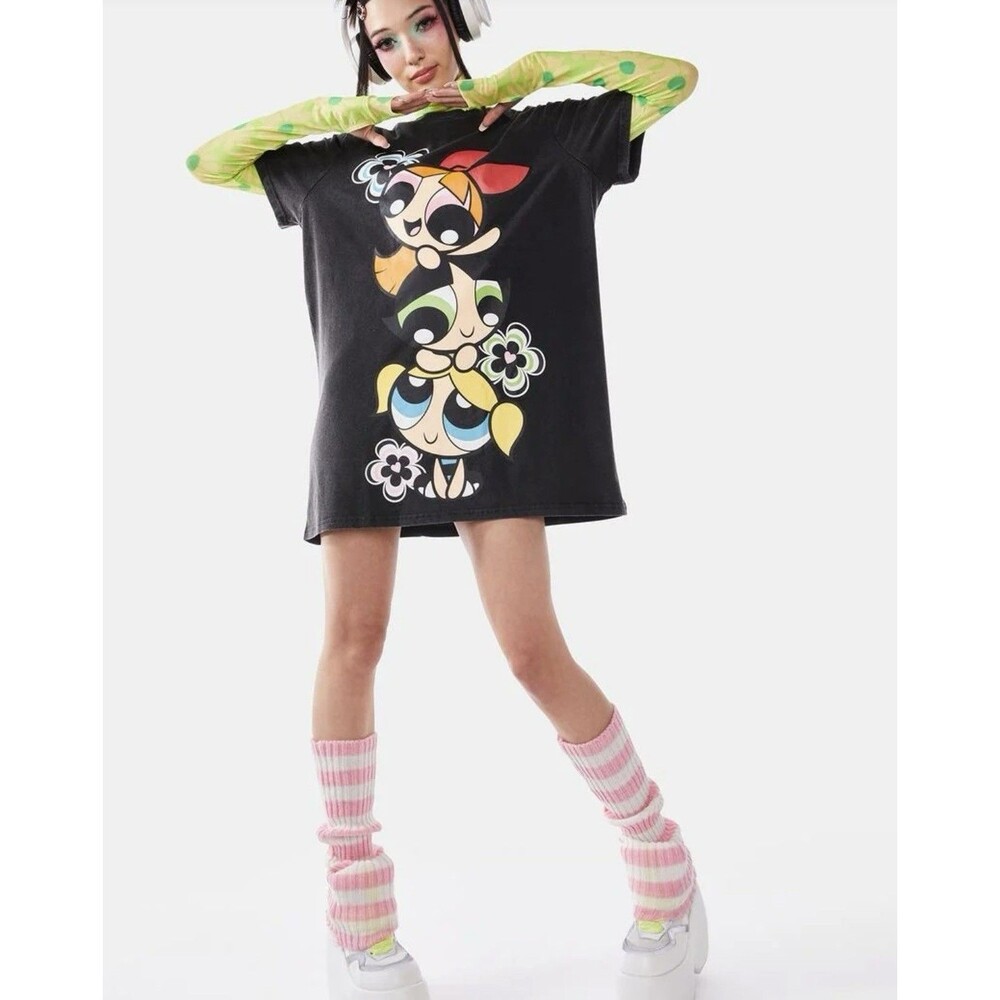 Dolls Kill X Powerpuff Girls Medium Women's T-shirt Top Oversized Tee Y2K Theme